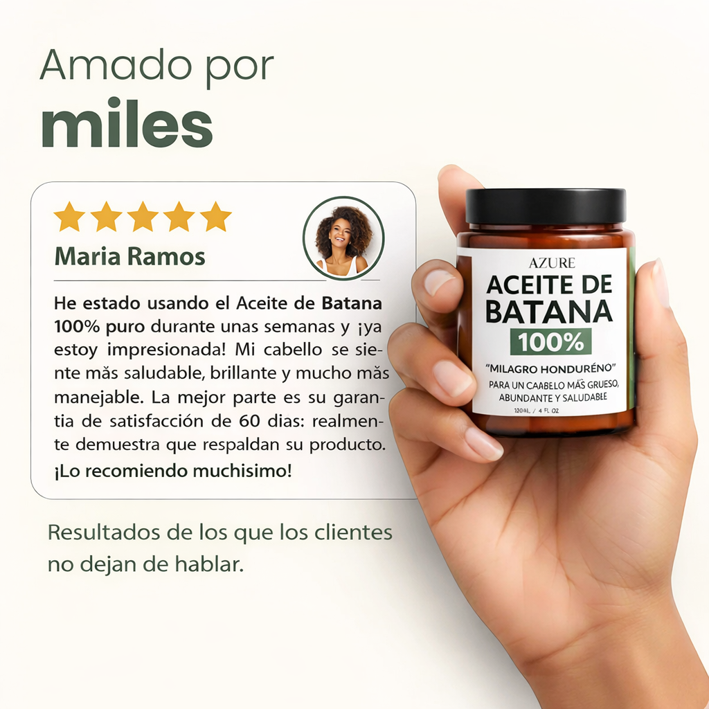 Aceite Natural para el Crecimiento Capilar de Batana