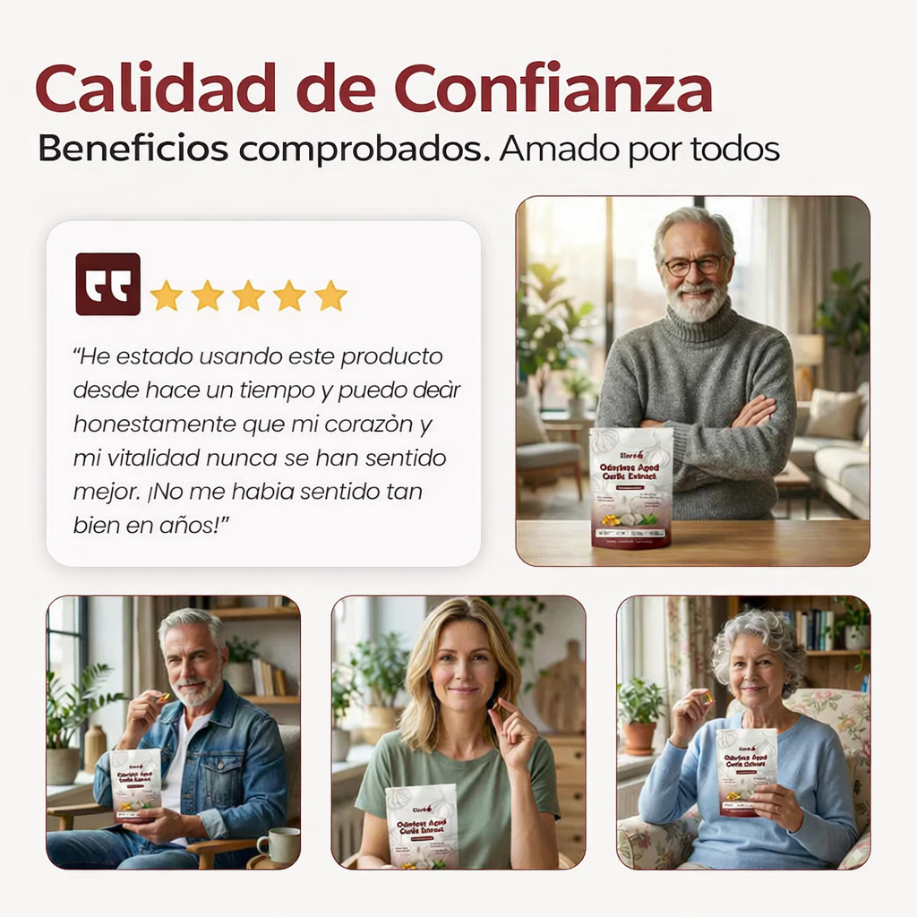 Extracto de Ajo Añejo – 7500 mg Cápsulas Blandas Sin Olor