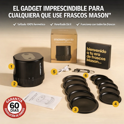 Kit de Sellador al Vacío de Frascos Mason