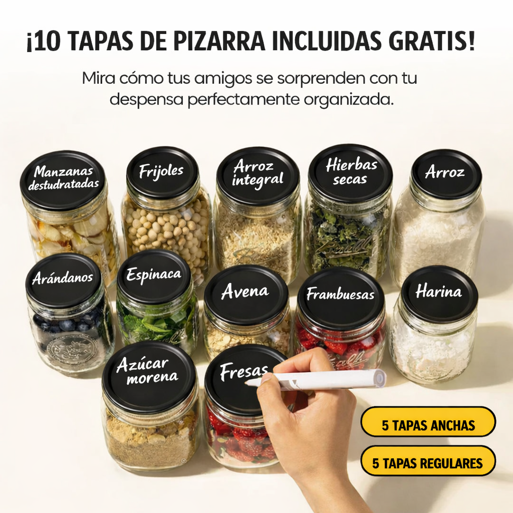 Kit de Sellador al Vacío de Frascos Mason