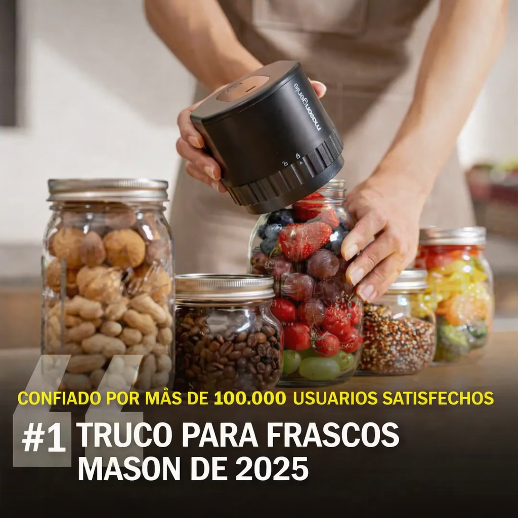 Kit de Sellador al Vacío de Frascos Mason