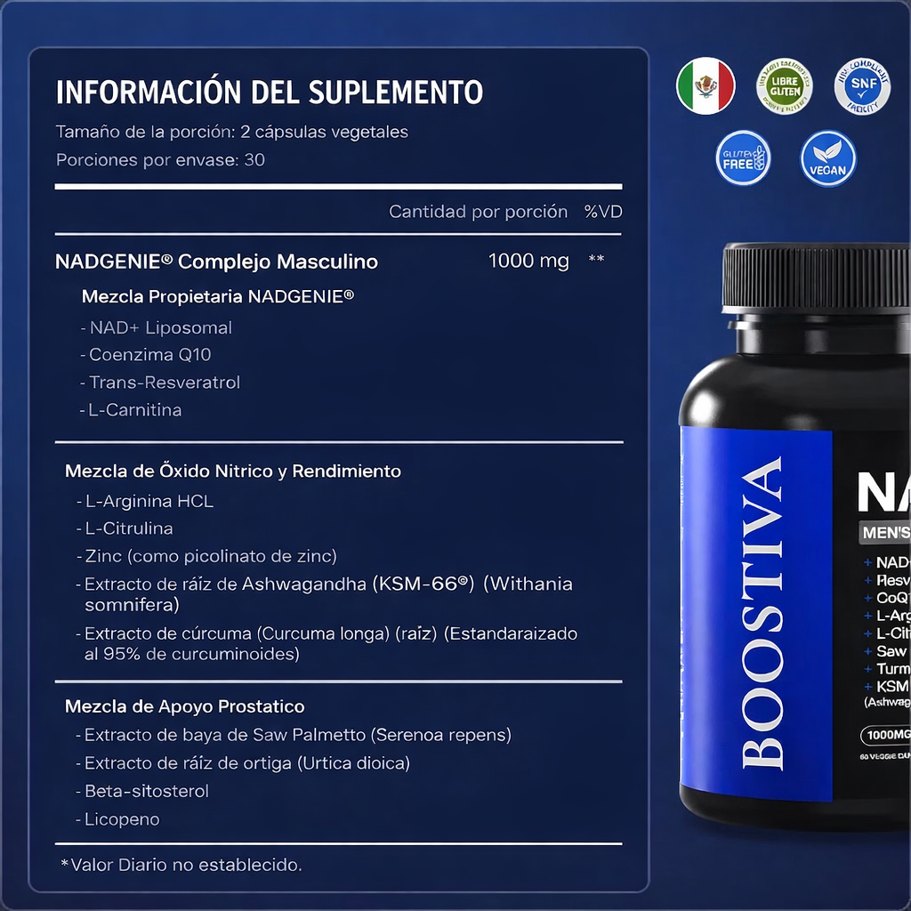NAD+ Liposomal para Hombres