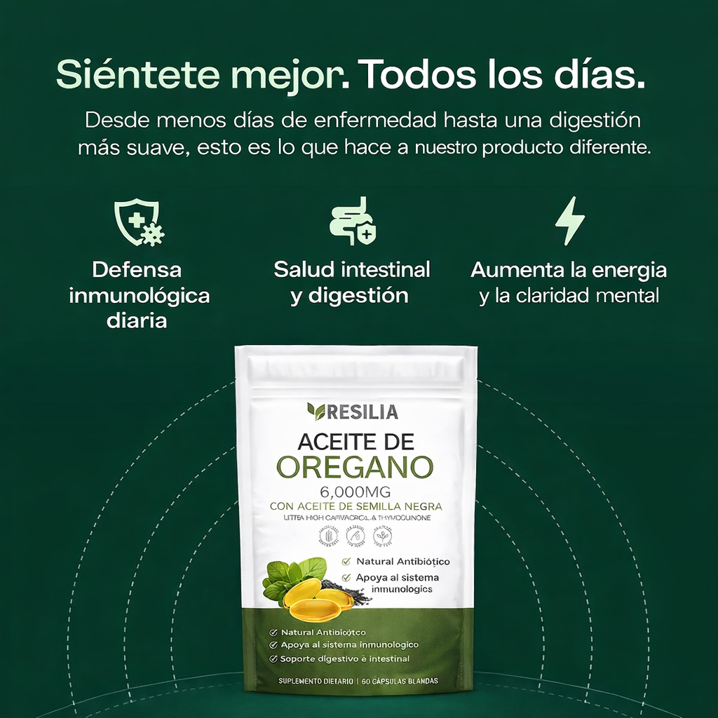Cápsulas de Aceite de Orégano – Refuerza de forma natural la inmunidad y la salud intestinal desde dentro