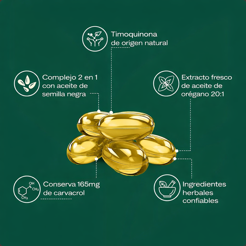 Cápsulas de Aceite de Orégano – Refuerza de forma natural la inmunidad y la salud intestinal desde dentro