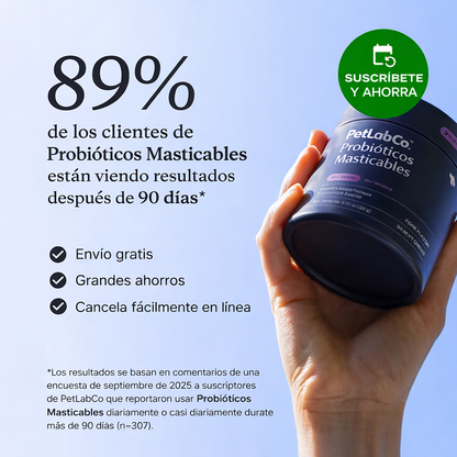 Conoce el primer probiótico masticable suave para perros clínicamente estudiado