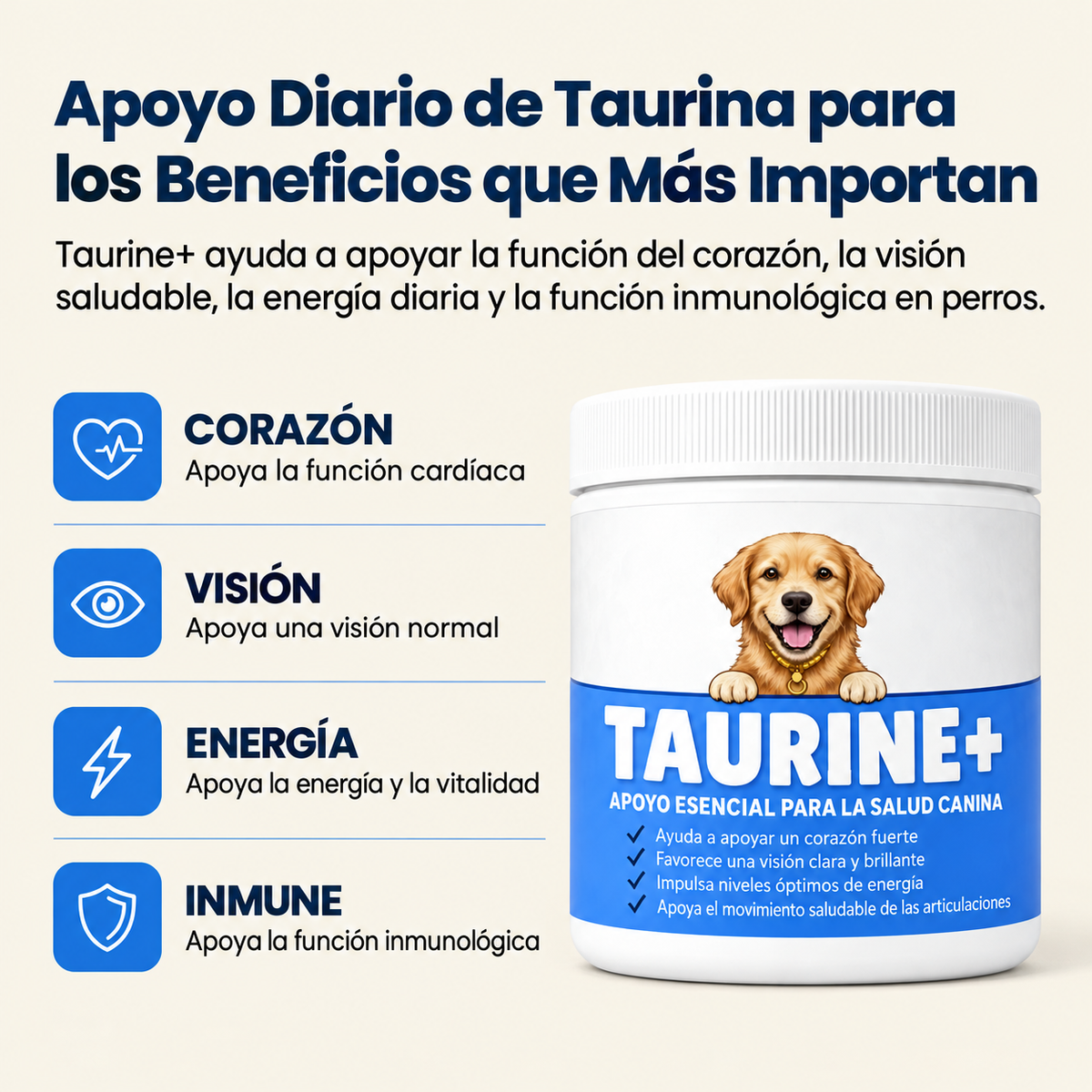 PureTaurine+ | Apoyo para Perros